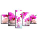 Moth Orchids 5 Piece HD Multi Panel Canvas Wall Art Frame - Original Frame