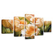 Graceful Champagne Tulips 5 Piece HD Multi Panel Canvas Wall Art Frame - Original Frame