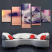 Cat 5 Piece HD Multi Panel Canvas Wall Art - Original Frame