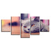 Cat 5 Piece HD Multi Panel Canvas Wall Art - Original Frame