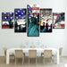 Statue Of Liberty 5 Piece HD Multi Panel Canvas Wall Art Frame - Original Frame