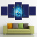 Deer And Stars 5 Piece HD Multi Panel Canvas Wall Art Frame - Original Frame