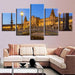 Spanish Buildings 5 Piece HD Multi Panel Canvas Wall Art Frame - Original Frame