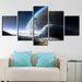 Universe Space Planet 5 Piece HD Multi Panel Canvas Wall Art Frame - Original Frame