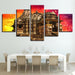 Hindu Temple 5 Piece HD Multi Panel Canvas Wall Art Frame - Original Frame