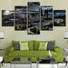 European Sunset 5 Piece HD Multi Panel Canvas Wall Art Frame - Original Frame