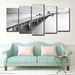 Lonely Bridge 5 Piece HD Multi Panel Canvas Wall Art Frame - Original Frame