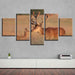 Prairie Elk 5 Piece HD Multi Panel Canvas Wall Art - Original Frame