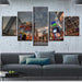 Japan Tokyo City 5 Piece HD Multi Panel Canvas Wall Art Frame - Original Frame