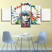 Native American Indian 5 Piece HD Multi Panel Canvas Wall Art Frame - Original Frame