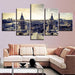 London Building 5 Piece HD Multi Panel Canvas Wall Art Frame - Original Frame