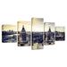 London Building 5 Piece HD Multi Panel Canvas Wall Art Frame - Original Frame