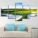 Golf Course 5 Piece HD Multi Panel Canvas Wall Art Frame - Original Frame