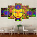 Psychedelic Mandala 5 Piece HD Multi Panel Canvas Wall Art Frame - Original Frame