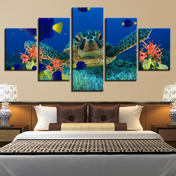 Under The Sea 5 Piece HD Multi Panel Canvas Wall Art Frame - Original Frame