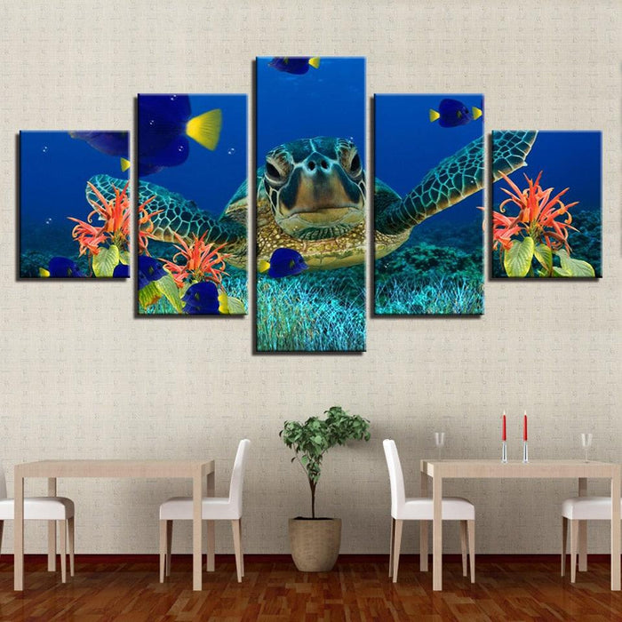 Under The Sea 5 Piece HD Multi Panel Canvas Wall Art Frame - Original Frame