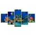 Under The Sea 5 Piece HD Multi Panel Canvas Wall Art Frame - Original Frame