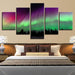 Borealis Forest 5 Piece HD Multi Panel Canvas Wall Art Frame - Original Frame