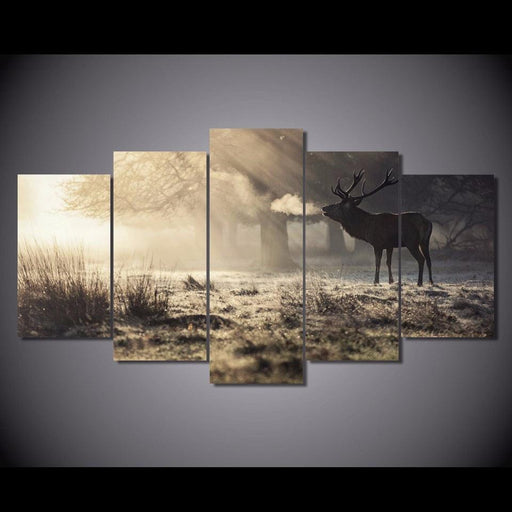 Elegant Elk 5 Piece HD Multi Panel Canvas Wall Art Frame - Original Frame