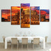 Ancient Architecture 5 Piece HD Multi Panel Canvas Wall Art Frame - Original Frame