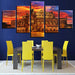 Ancient Architecture 5 Piece HD Multi Panel Canvas Wall Art Frame - Original Frame