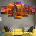 Ancient Architecture 5 Piece HD Multi Panel Canvas Wall Art Frame - Original Frame