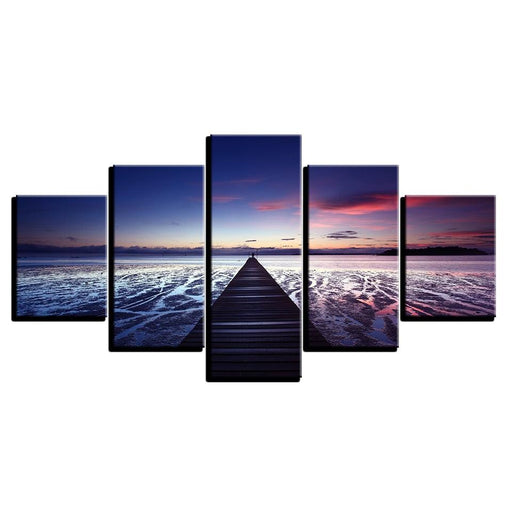 Endless Bridge 5 Piece HD Multi Panel Canvas Wall Art Frame - Original Frame