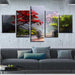 Beautiful Garden Handrail 5 Piece HD Multi Panel Canvas Wall Art Frame - Original Frame