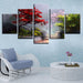 Beautiful Garden Handrail 5 Piece HD Multi Panel Canvas Wall Art Frame - Original Frame