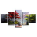 Beautiful Garden Handrail 5 Piece HD Multi Panel Canvas Wall Art Frame - Original Frame