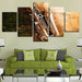 Saxophone 5 Piece HD Multi Panel Canvas Wall Art Frame - Original Frame