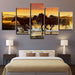 Galloping Steed 5 Piece HD Multi Panel Canvas Wall Art Frame - Original Frame