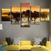 Galloping Steed 5 Piece HD Multi Panel Canvas Wall Art Frame - Original Frame