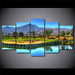 Mountain Golf Course 5 Piece HD Multi Panel Canvas Wall Art Frame - Original Frame