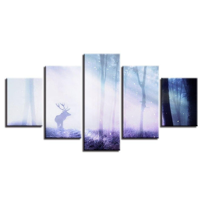 A Ray Of Purple Light 5 Piece HD Multi Panel Canvas Wall Art Frame - Original Frame