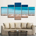 Blue Calm Sea 5 Piece HD Multi Panel Canvas Wall Art Frame - Original Frame