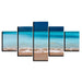 Blue Calm Sea 5 Piece HD Multi Panel Canvas Wall Art Frame - Original Frame