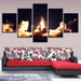 Rocket Launch 5 Piece HD Multi Panel Canvas Wall Art Frame - Original Frame