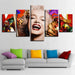 Marilyn Monroe 5 Piece HD Multi Panel Canvas Wall Art Frame - Original Frame