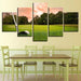 Golf Course 5 Piece HD Multi Panel Canvas Wall Art Frame - Original Frame