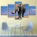 Elephant Theme 5 Piece HD Multi Panel Canvas Wall Art Frame - Original Frame