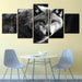 Wolf 5 Piece HD Multi Panel Canvas Wall Art Frame - Original Frame