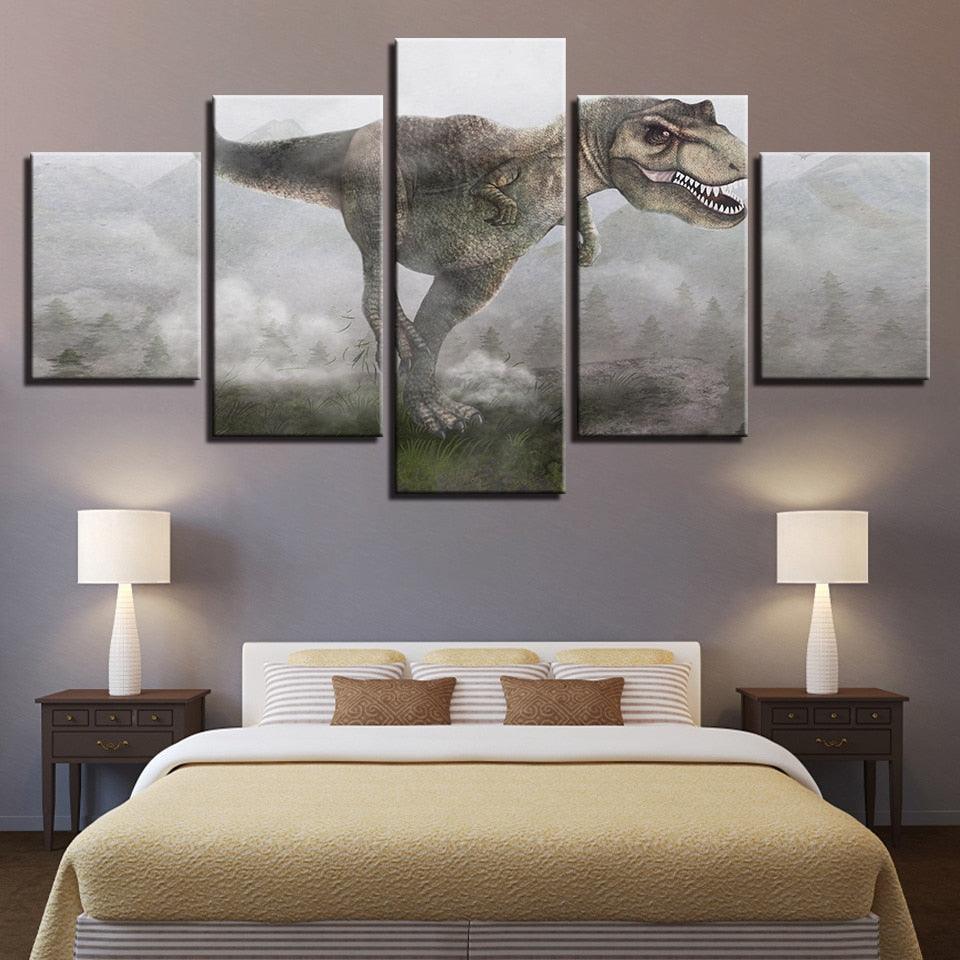 T-Rex 5 Piece HD Multi Panel Canvas Wall Art Frame - Original Frame