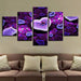 Purple On Snake 5 Piece HD Multi Panel Canvas Wall Art - Original Frame