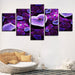 Purple On Snake 5 Piece HD Multi Panel Canvas Wall Art - Original Frame