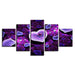 Purple On Snake 5 Piece HD Multi Panel Canvas Wall Art - Original Frame