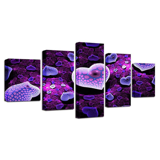 Purple On Snake 5 Piece HD Multi Panel Canvas Wall Art - Original Frame