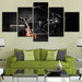 Music Guitar Drum 5 Piece HD Multi Panel Canvas Wall Art Frame - Original Frame