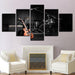 Music Guitar Drum 5 Piece HD Multi Panel Canvas Wall Art Frame - Original Frame