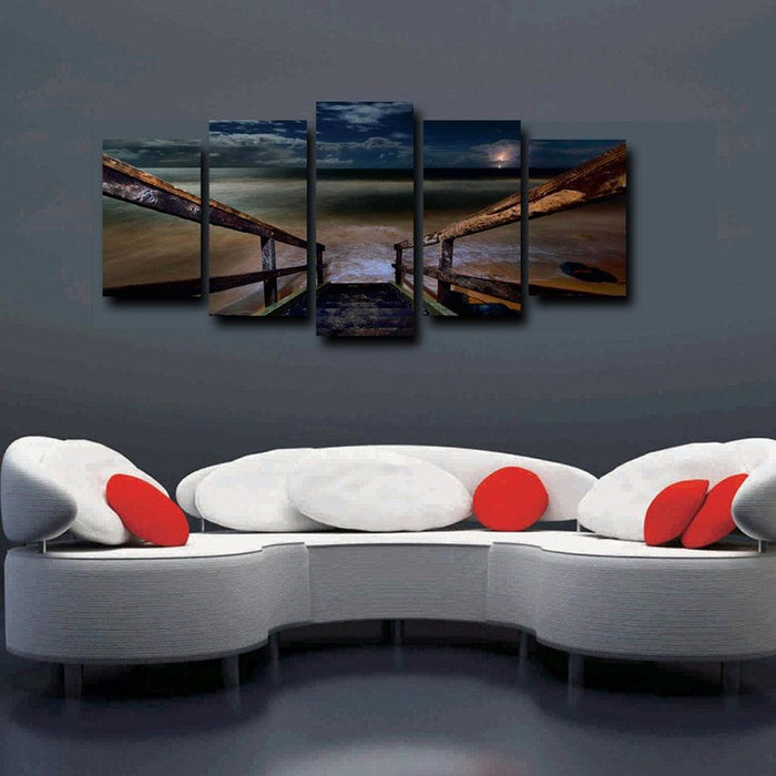 The Seabridge 5 Piece HD Multi Panel Canvas Wall Art Frame - Original Frame